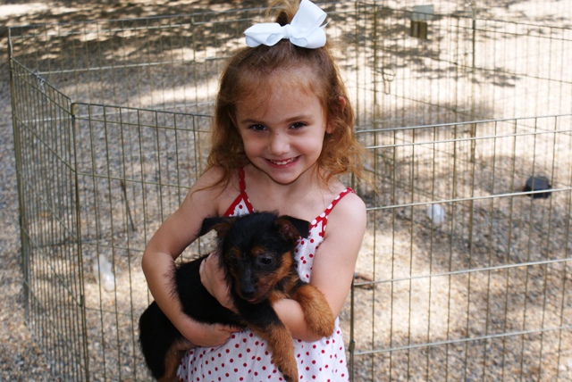Vivian and her new puppy, Taavi